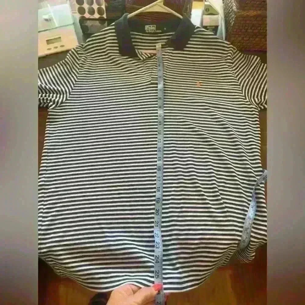 Polo by Ralph Lauren Size Medium Navy and White Striped